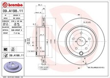 2x BREMBO Bremsscheibe Hinterachse für SUBARU