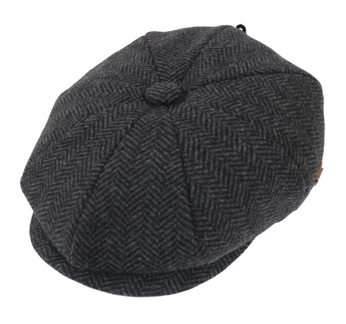 Junior Kids Children Baker Boys Flat Cap Peak Button Felt Farmer Vintage 23 66 - Picture 8 of 12