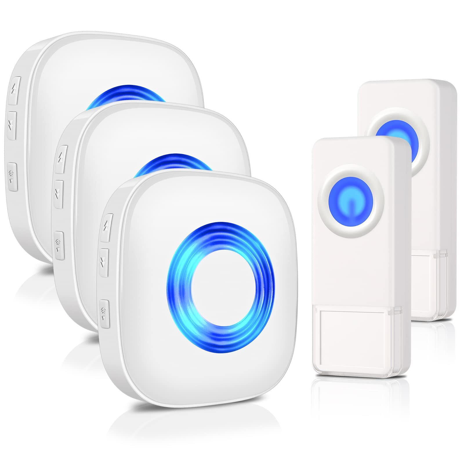 Wireless Waterproof Doorbell Kit with 3 Receivers and 2 Buttons-image