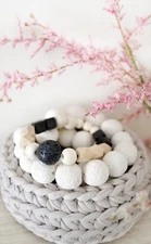 Big Black Lava wood Hexagon Handmade CEHbyangel Natural Shape Special Zen style