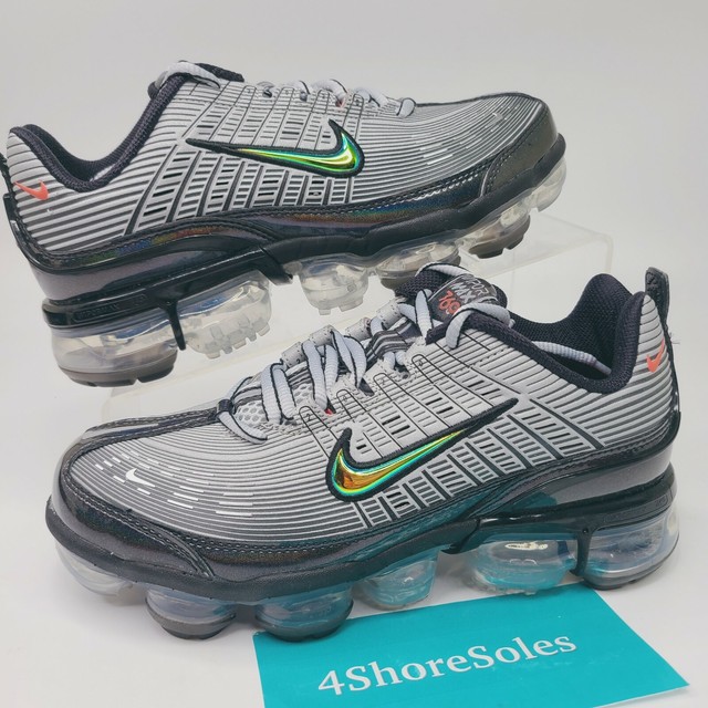 nike men air vapormax 360 metallic silver max orange