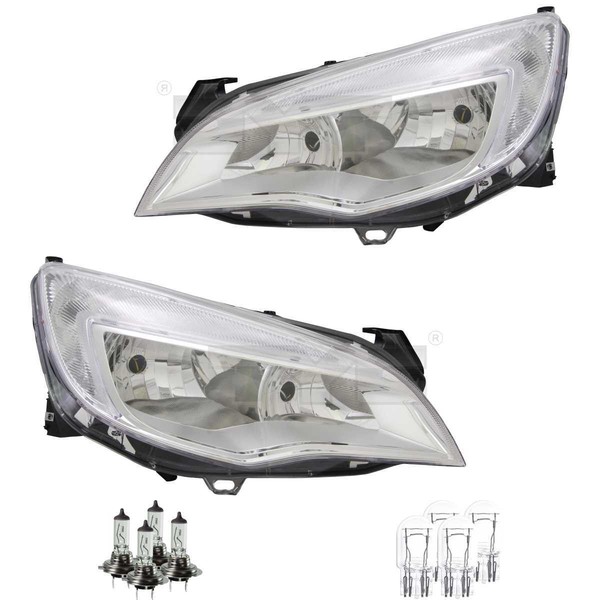 Scheinwerfer Set Links & Rechts H7/H7/W21/5W FüR Opel Astra J P10 Inkl. Lampen-image