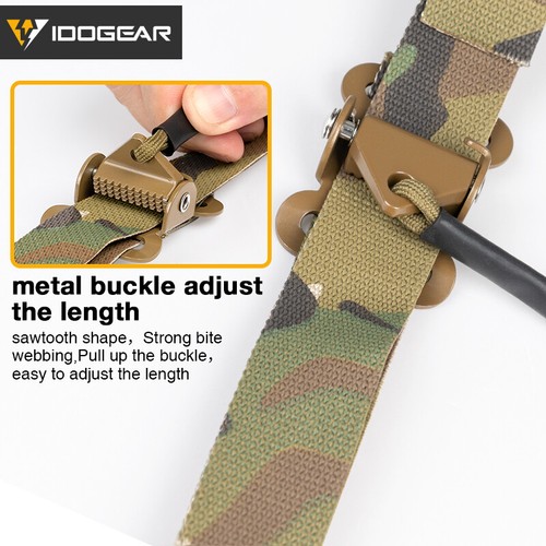 IDOGEAR Tactical Rifle Sling Ferro Style Slingster 2 Point Hunting Quick Pull MC - Picture 10 of 21