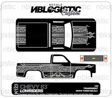 '83 CHEVY SILVERADO Custom WaterSlide Decal for hot wheels 1/64 103
