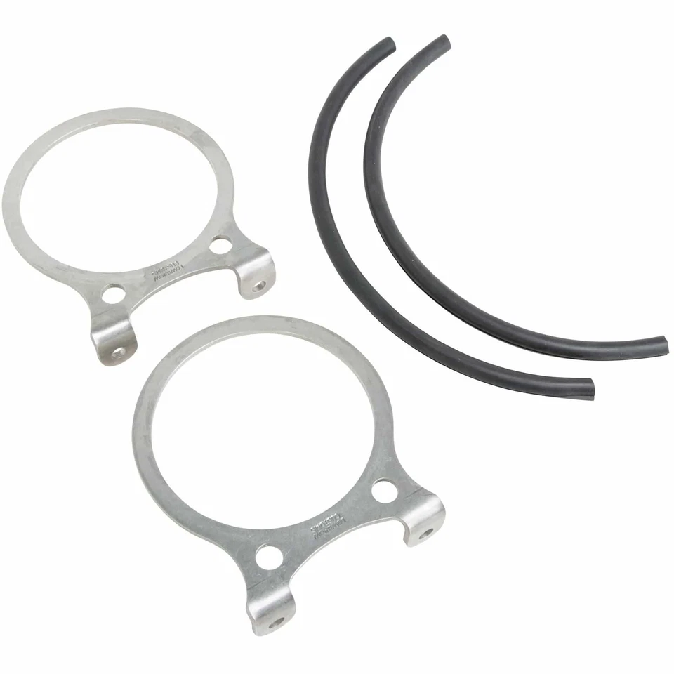 Soportes de montaje doblados de acero inoxidable Lowbrow Customs para tanques de aceite Mooneyes Foto 2 de 4