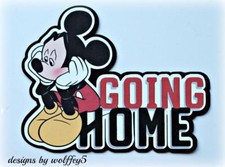 DISNEY HOME KID scrapbook premade paper piecing page diecut 3d ART piece WOLFFEY