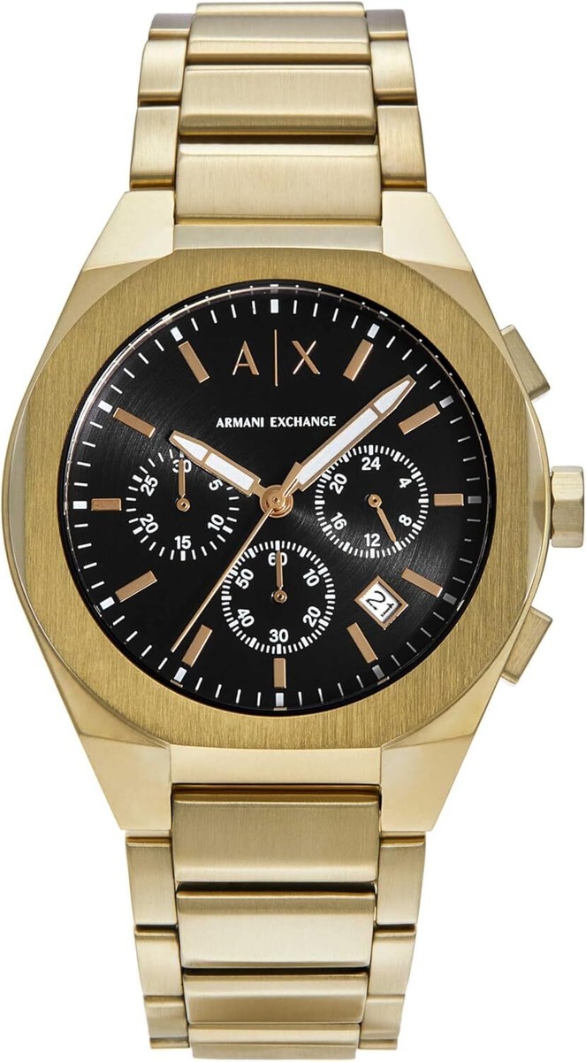 A|X Armani Exchange] Watch Rafael AX4180 Men's Gold | eBay