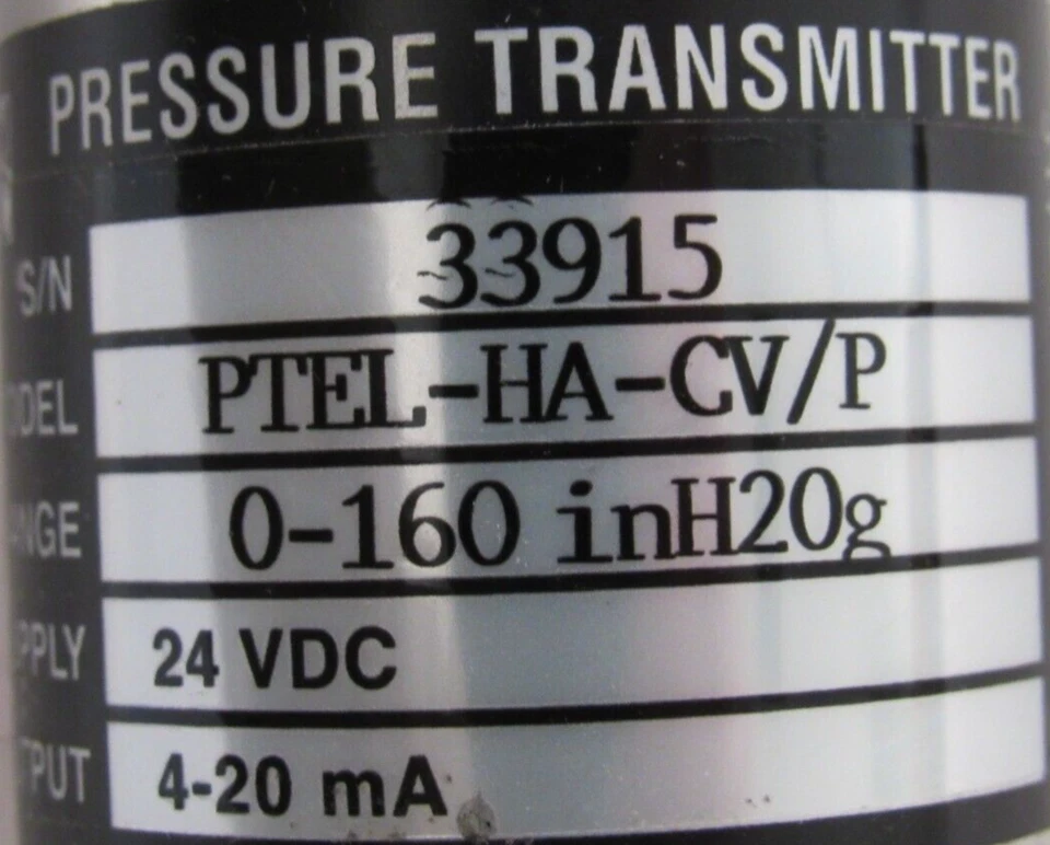 NUEVO TRANSMISOR DE PRESIÓN PMC PTEL-HA-CV/P 0-160" H2O PTELHACVP Foto 3 de 3