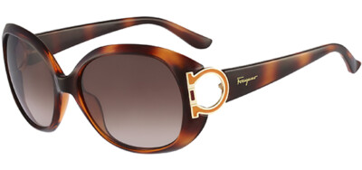 Salvatore Ferragamo Women's Dark Tortoise Butterfly Sunglasses SF668S 238 Italy