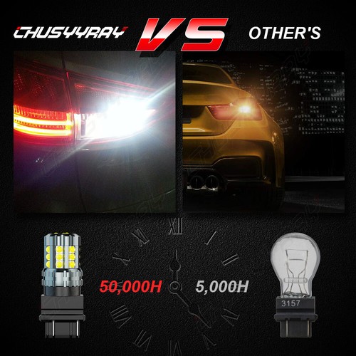 2x 3156 3157 LED Backup Reverse Light Bulbs 6000K Xenon White Bright 2000LM - Picture 8 of 12