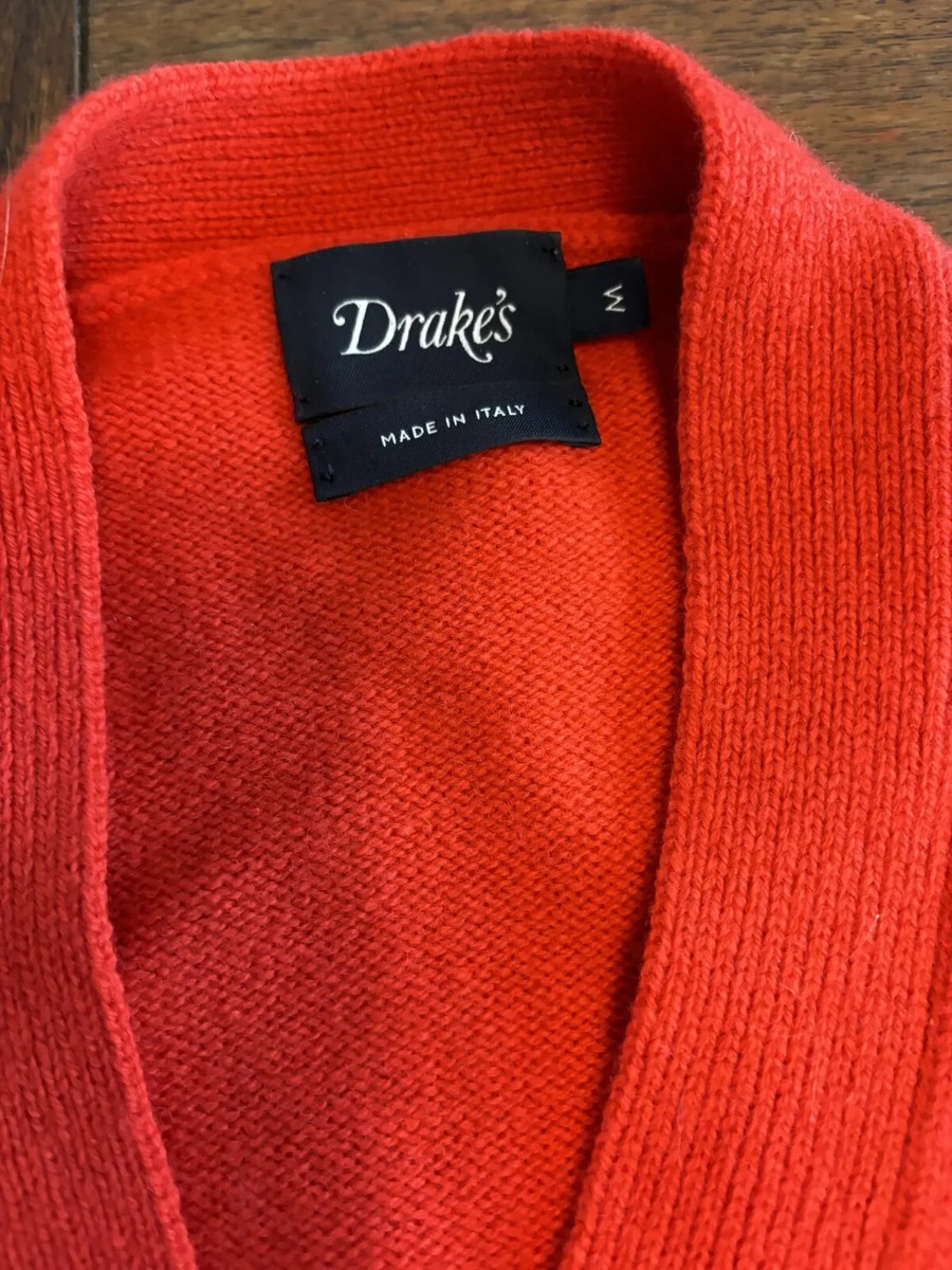 Drake's Red Lambswool 6 Button Cardigan Size Medium | eBay Drake's Red Lambswool 6 Button Cardigan Size Medium | eBay