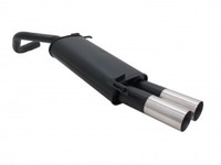 Novus EndschalldäMpfer 2X76Mm Rl-Design Stahl FüR VW Polo 5 V-9N/9N3 +Abe