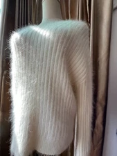 Angora Blended Fuzzy Super Soft Women's Sweater