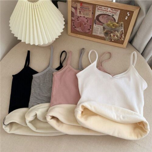 Thicken Women Tanks Solid Color Warm Undershirt Autumn Winter
