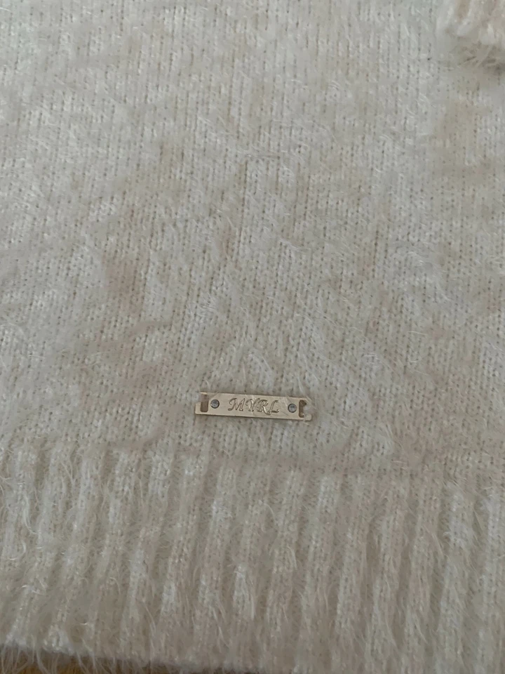 Suéter Niñas Mayoral España Blanco Difuso Manga 3/4 Talla 6/116 Usado en Excelente Condición Foto 4 de 4