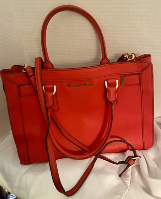 MICHAEL KORS Medium Red Watermelon Leather Backpack MICHAEL Michael Kors Riley Medium Satchel /Handbag/ Bag  main image 2
