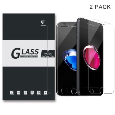 2 PK IPhone 8+, 7+, 6S+,6+ Tempered Glass Screen Protector, Filmore 0.3mm 9H NEW