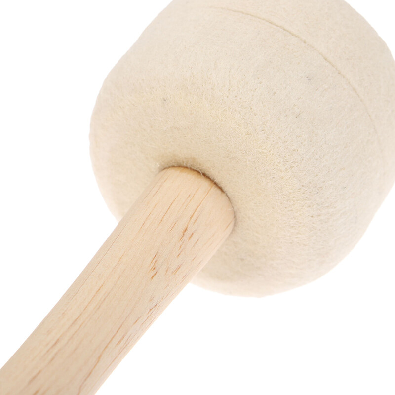 2Pcs Wool Felt Drumstick Bass Drum Mallets Marching Band DrumSticks