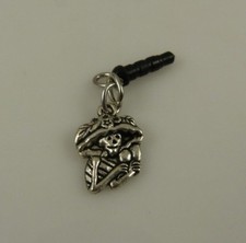 day of dead skeleton with maracas cell phone or Ipad charm ear cap dust plug