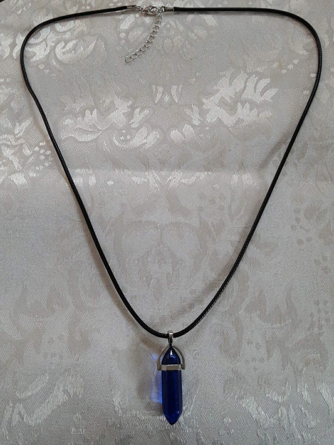 blue Hexagonal  pendulum Chakra Crystal Pendant N… - image 3