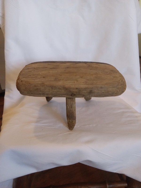 Antique Wood 3 Leg Milking Stool