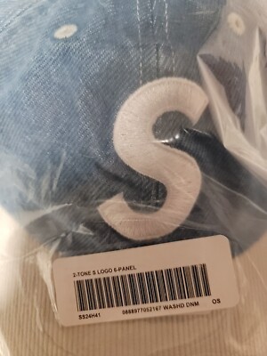 Supreme 2-Tone S Logo 6-Panel Washed Denim SS24 NEW & IN HAND | eBay