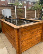 910mm deep Tanalised Log wood Garden Raised Aquarium Fish/Koi Pond Kit