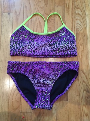 leopard neon print bikini