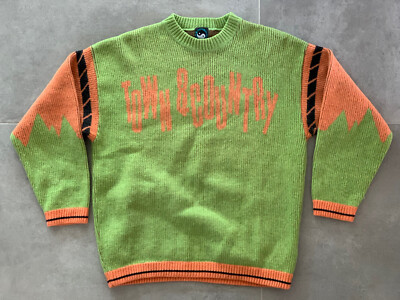 Pull Vintage T&C Town & Country - Laine Verte, Fabriqué En France, Taille L, Années 90