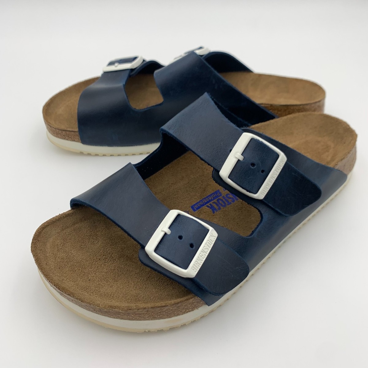 Birkenstock Arizona Ultra Blue Sandals Leather Buckle Slides Men\'s Size 9 NWT Birkenstock Blue Slide Sandals for Men for sale | eBay main image 2