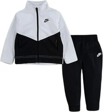 Nike Boy Full Zip Track Jacket & Jogger Pants 2pc Set Black/white Size 12 mo NWT