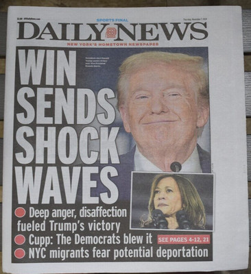 Donald Trump Historic Second Presidential Election Win Ny Daily News 11/7/2024