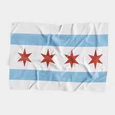 3x5 Feet City of Chicago Flag - Chicago IL Flags Polyester House Banner Outdoor