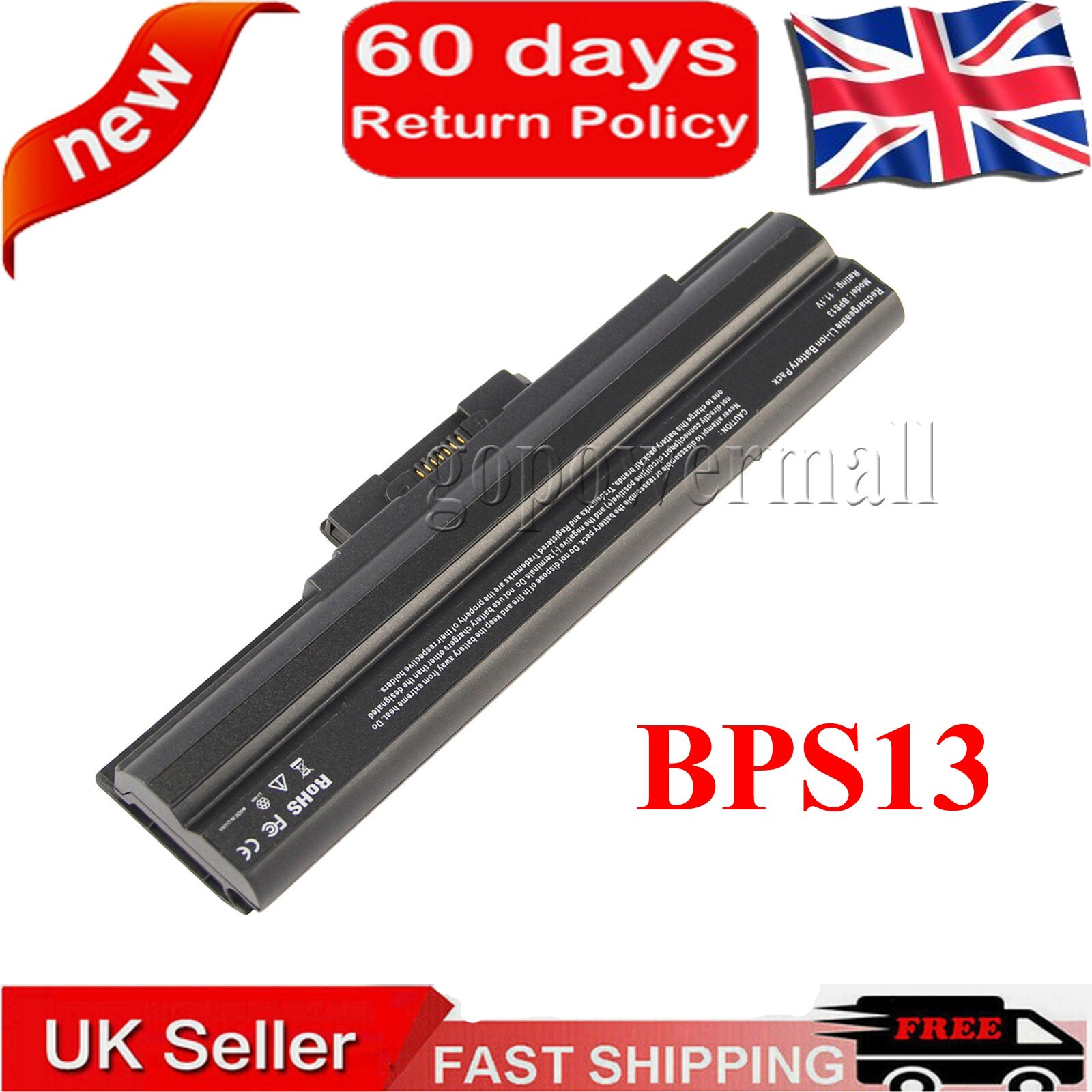 Battery for Sony VAIO VGN-BZ560P22 PCG-8131L PCG-3C2L PCG-81214L PCG-81114L
