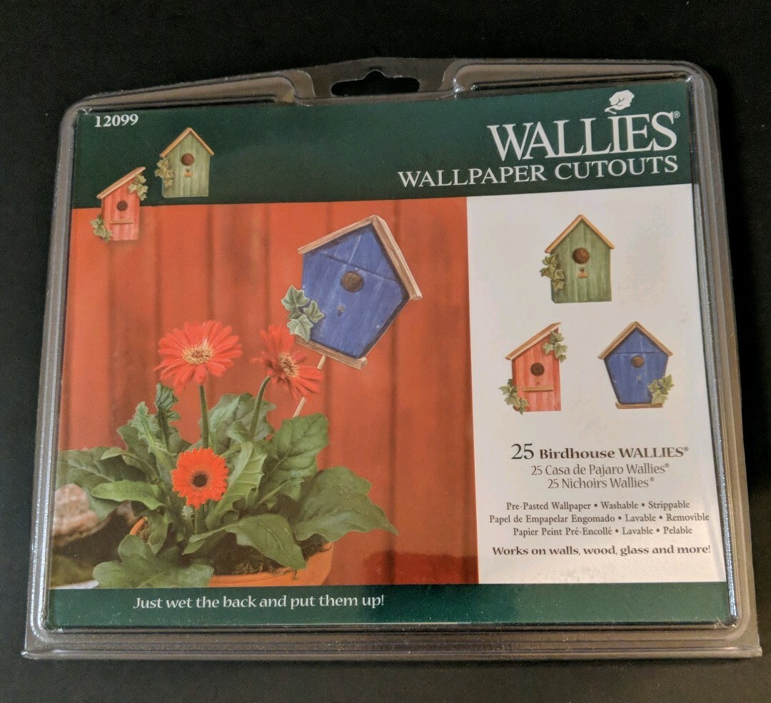 Garden Birdhouse 25 New Wallies Red Blue Green Houses Birds Border Deco Crafts 