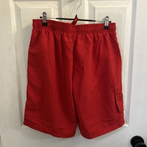 NWT Dolfin Mens Board Swim Shorts Red Size Medium Drawstring 7086 - Picture 2 of 21