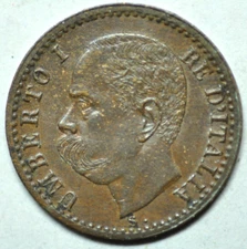 mw14081 Italy  Centesimo 1895 R  Umberto I  1878 - 1900  KM#29   UNC