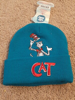 Dr Seuss The Cat In The Hat Beanie Torquise O/S  brand new movie merch