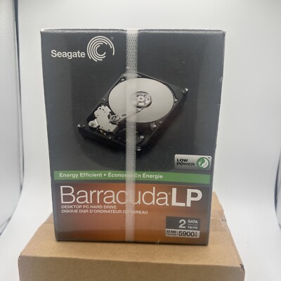 NOS SEALED Seagate Barracuda LP DESKTOP pc hard drive 2tb 32mb internal kit 5900