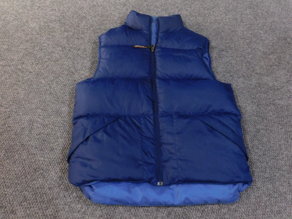 LL Bean Vest Mens small Blue Puffer vest outdoors zip reversible Goose Down - Image 2 of 4