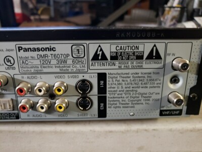 Panasonic DMR-T6070 DVD Recorder for sale online | eBay