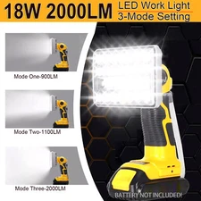 18W Cordless Flashlight LED Work Light for Dewalt 20v max Li-ion Battery DCB205