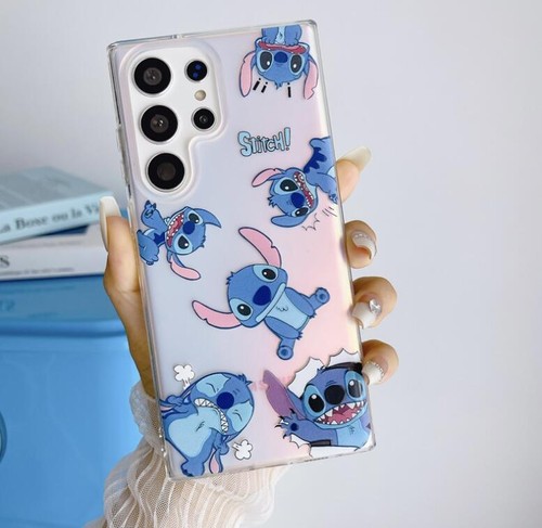 Loli Stitch Cartoon Phone Case For Samsung S24 S23 UItra S22 Plus Cover+Pendant - Zdjęcie 16 z 19