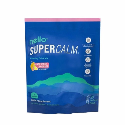 1-3PACK Nello Supercalm Calming Drink Mix Energy Raspberry Lemonade Supplements. - Picture 11 of 13