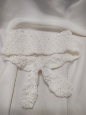 Hand Crochet Ear Warmer Headband White