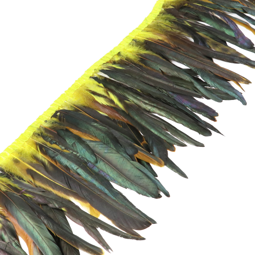 1 metro oro plata cola de gallo pluma cinta ribete pluma flecos accesorio hágalo usted mismo - Imagen 52 de 55