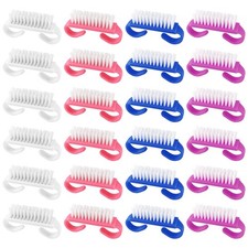 Travel Size Handle Grip Nail Brushes, 24 Pack Cleaning Multicolored