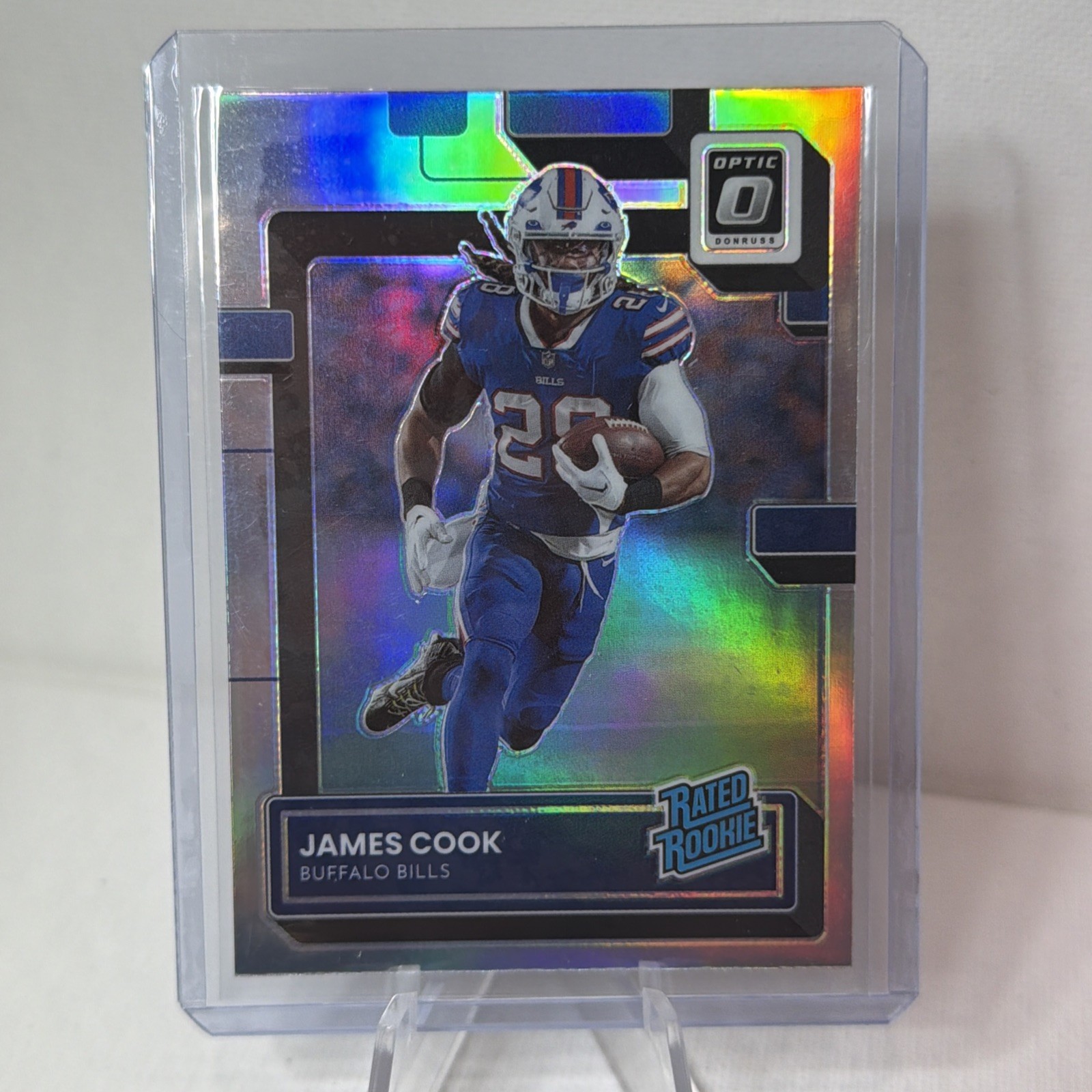 2022 Panini Donruss Optic James Cook Rated Rookie Silver Holo #215 Buffalo Bills
