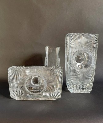 3 Atemberaubende schwere ikonische Glasvasen namens Sonne, entworfen von Rudolf Jurnikl