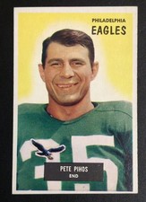 1955 Bowman #10 PETE PIHOS -- HOF Philadelphia Eagles -- EXMT-NRMT